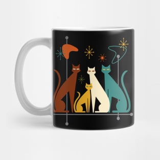 Retro Mid-Century Modern Look Cats 50s 60s Style Mug